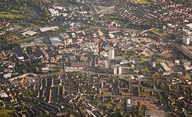 Luftbild Zentrum Oldham