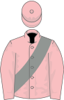 Pink, grey sash, pink cap