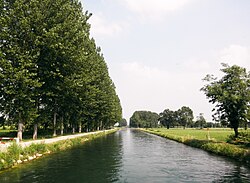 Typical canal in the countryside of Pandino