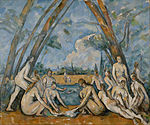 The Bathers; by Paul Cézanne; 1898–1905; oil on canvas; 210.5 cm × 250.8 cm; Philadelphia Museum of Art (Philadelphia, US)