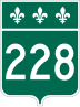 Route 228 marker