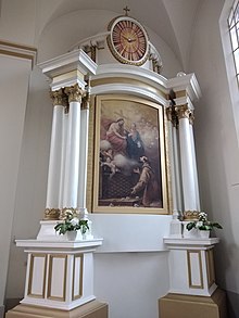 St. Albert Church, Riga, the saint Francis's Vision, the altar