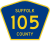 County Route 105 marker