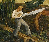Ernest Ralph Norling, The Timber Bucker (Washington)