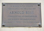 Arnold Rosé - Gedenktafel