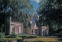 Afton Villa, a former plantation house in West Feliciana Parish, Louisiana. Built from 1848 to 1856, the masonry structure burned in 1963.