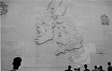 Relief maps at Cambridge American Cemetery, Madingley, 1960