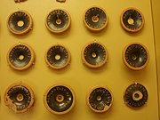 Same museum: several ostraka; all votes to exile Themistocles