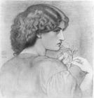 The Roseleaf (Portrait of Jane Morris; 1870), graphite on wove paper