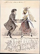 First dance. Farmers' wedding at Hjula in Södermanland 1837