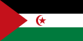 Flagge Westsaharas Rückseite ohne Symbole; (Westsahara polit. nicht von der UN anerkannt; bei Anerkennung sollen grün und schwarz vertauscht werden)