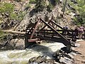 The footbridge at the base of Fish Creek Falls
