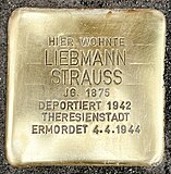Stolperstein für Liebmann Strauss