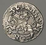 Half-Groschen of Grand Duke Alexander Jagiellon with Vytis (Waykimas) from the late 15th century or early 16th century