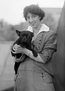 Hazel MacKaye and dog by Harris & Ewing