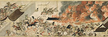 Nachtangriff auf den Palast von Sanjō (Detail aus einem Rollbild)