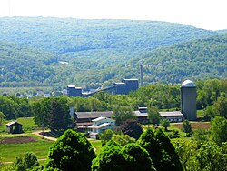 Huber Breaker in Ashley Borough, as viewed from a farm in Hanover Township