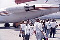 Flugzeugeigene Gangway am Heck einer Boeing 727 der jugoslawischen Aviogenex