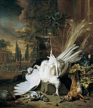 A typical composition of dead game from 1692 by Jan Weenix, probably an overdoor for a country house.