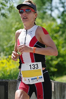 Natascha Badmann beim Ironman 70.3 Austria (2012)