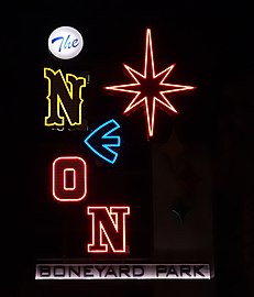 Neon Boneyard Park marquee (2018)