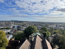 The view from the roof of the tower of St Woolos Cathedral