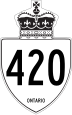 Highway 420 marker