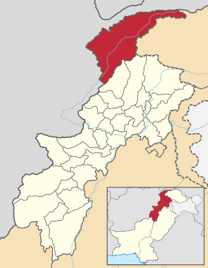 Karte von Pakistan, Position von Distrikt Chitral hervorgehoben