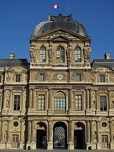 The Pavillon de l'Horloge of the Louvre Palace (1624–39), by Jacques Lemercier