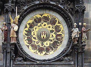 Face of the Prague Astronomical Clock (painted 1864–66)