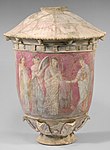 Centuripe vase (Hellenistic); c.300-100 BC; ceramic; height: 9.4 cm; Metropolitan Museum of Art[41]