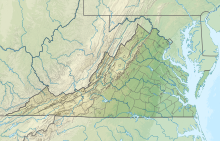 Reliefkarte: Virginia