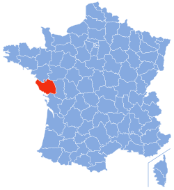 Location of Vendée in France