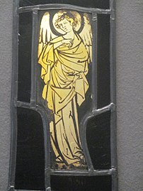 Painted angel colored with silver stain, (14th c.), the Louvre
