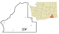 Location of Walla Walla East, Washington