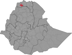 Welkait highlighted in red