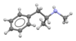 A 3d image of the levo-methamphetamine compound