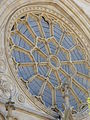 Detail of the rose window on the facade