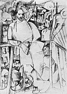 Albert Gleizes, 1912 (spring), Dessin pour L'Homme au balcon, exhibited Salon des Indépendants 1912