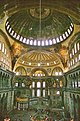 Blick in das Hauptschiff der Hagia Sophia von der Galerie