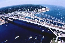 The Blue Water Bridge second span (in foreground) built in 1997.