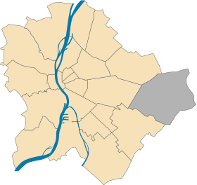 Lage des XVII. Bezirks in Budapest