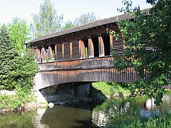 Holzbrücke in der Eriskircher Ortsmitte (1828)