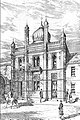 'J Hatchard Smith's Dalston Junction Baths.' Exterior view, 1880