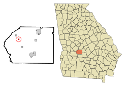 Location in Dooly County and the state of Georgia