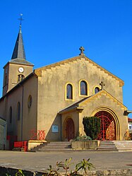 The church in Sainte-Marie-aux-Chênes