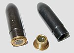 7.62 mm Gerasimenko internal-propellant caseless ammunition for the VAG-73 [ru] machine pistol
