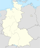 Deutschlandkarte, Position des Landkreises Ingolstadt hervorgehoben