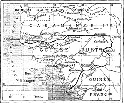 "Fouladougou" (upper centre) on a 1906 map