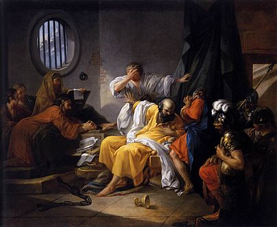 The Death of Socrates by Jacques-Philip-Joseph de Saint-Quentin